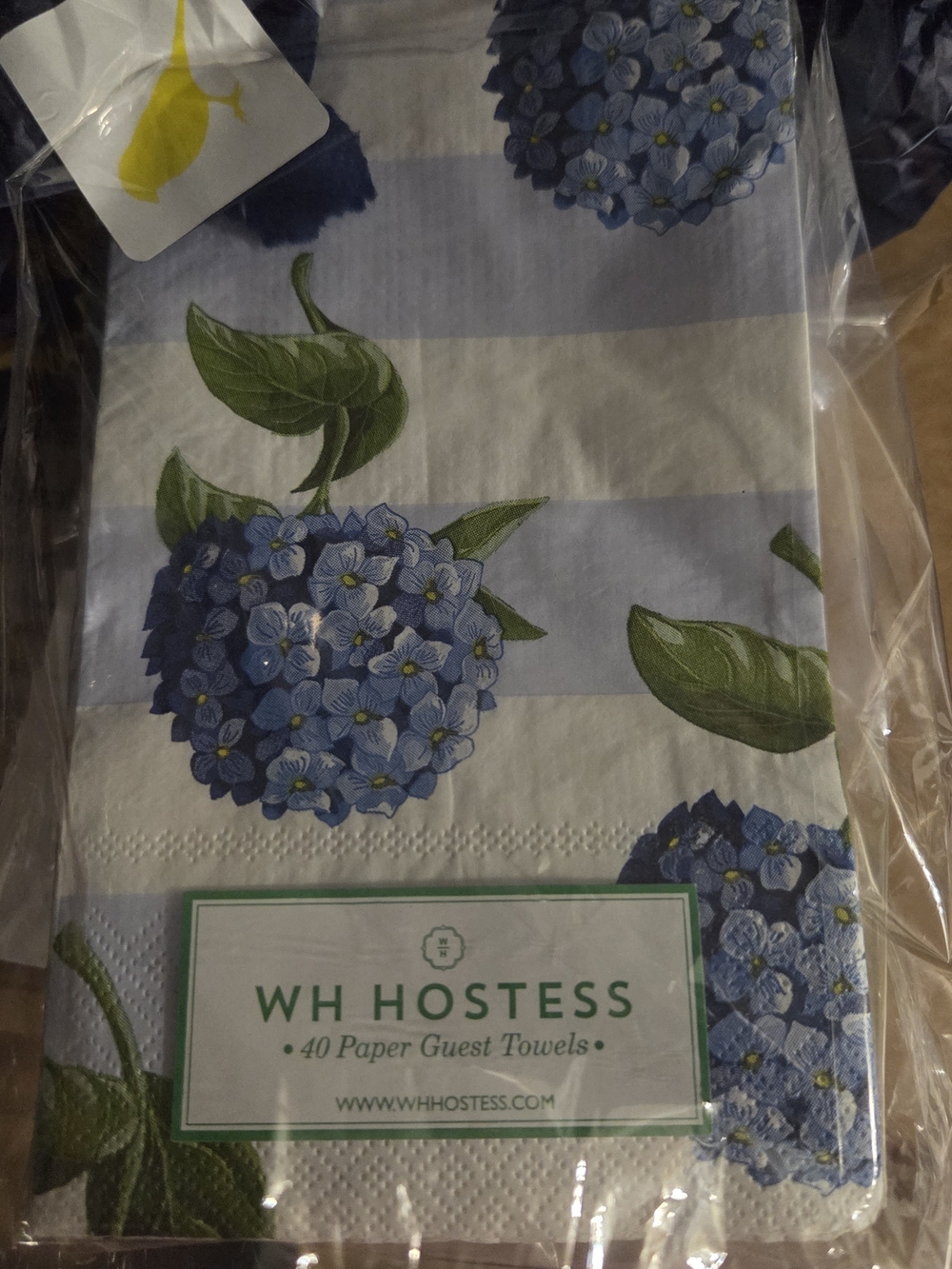 WH Hostess Blue Hydrangea Paper Guest Towels